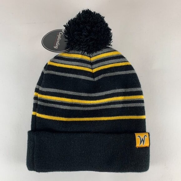 Wichita State Shockers NCAA Black Gold Captivating Knit Beanie New - Picture 3 of 6